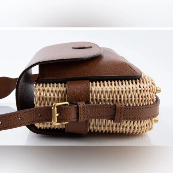 GUCCI Sherry Line Wicker Bag - Picture 13 of 14